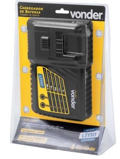 Carregador de bateria 18 V, linha intercambiável, carregamento rápido, ICBV 1806, VONDER - 