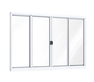 Janela riobras de correr central 2 folhas móveis e 2 fixas 100 x 150  Janela riobras de correr central 2 folhas móveis e 2 fixas 100 x 150