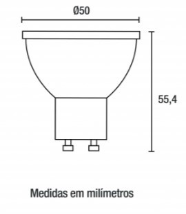 Lâmpada LED MR16 3,5W - 210lm 6.500K