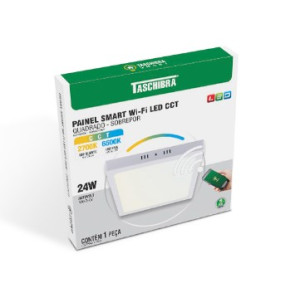 Smart painel led Taschibra wifi led 18w quadrado sobrepor CCT 15140150 - 