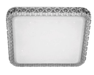 Plafon LED Shine Quadrado 18W Liso Luz Ajustável - Translúcido - 