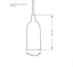 Pendente Taschibra dot metal vintage cobre 15050656