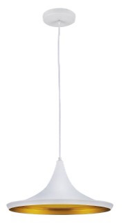 Pendente Decorativo Open 38cm Alumínio Branco E27 - Germany Blumenau - 