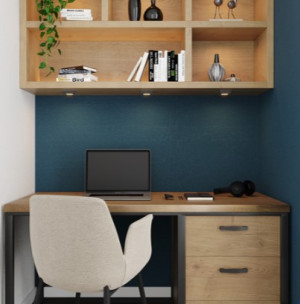 Luminária LED Cabinet Quadrado 2W 3.000K - Preto