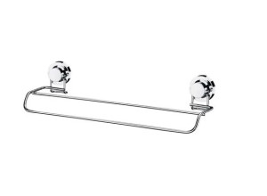 Toalheiro Duplo 45cm ventosas porta toalha banho Future 4056 cr