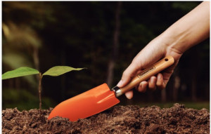 Pazinha Estreita Metálica para Jardinagem Tramontina com Cabo de Madeira - 