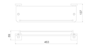 Prateleira LorenVogue Lorenzetti 2030 C98 Cromado 