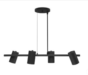 Pendente Taschibra foccus 4XE27 preta 0211027102  - 