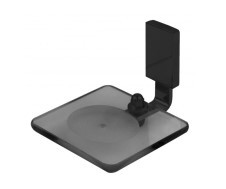 Saboneteira Pevilon quradrada fumê spot alumínio 95702  - 