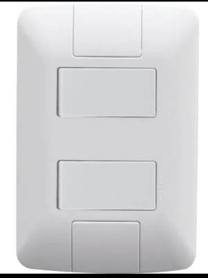 Conjunto 4x2 com 2 Interruptores Paralelos Tramontina Aria 6 A 250 V Branco
 57241041 - 