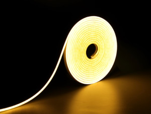 Fita led Taschibra neon flex 8w 120 leds 5 metro 12v com fonto IP65 3000K   1404014809 - 