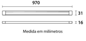 Trilho Sobrepor Slim Bi-Volt 1M - Preto - Blumenau  Trilho Sobrepor Slim Bi-Volt 1M - Preto - Blumenau