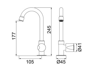 Torneira Lorenzetti Lavatório de Mesa - Bica Alta 1195 C41