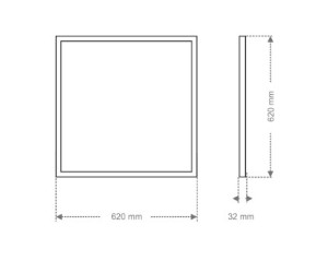 Painel led pro 62X62 embutir 45W 6500K-15140059