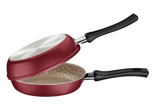 Omeleteira Tramontina Loreto em Alumínio com Revestimento Interno e Externo em Antiaderente Starflon Max Vermelho 20 cm - 