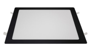 Painel LED Embutir Quadrado Alumínio 24W 6.500K - Preto - 