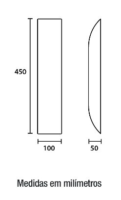 Arandela Lahr 450mm - Preto Texturizado Arandela Lahr 450mm - Preto Texturizado