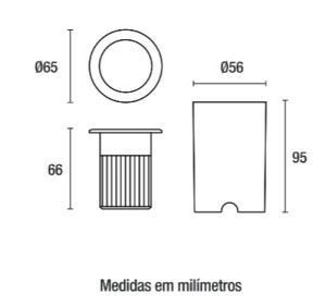 Embutido Solo LED Focus Redondo 4,5W 12° IP67 - Inox - 