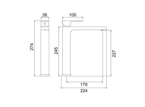 Misturador Monocomando Bica Alta de Mesa Lorenzetti Loren Like 2877 B78 Preto - 