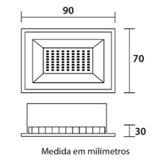 Refletor LED Tech Alumínio 10W 6.500K - Preto - 