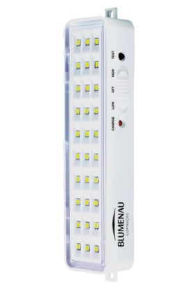 Lum. Emergência 30 LEDs 1W 6.500K - Branco