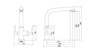 Misturador Monomix para Cozinha Lorenzetti LorenRound 4263 C60 - 