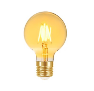 Lâmpada led filamento Taschibra vintage globo G80 4W  Âmbar 11080382