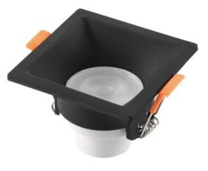 Spot LED Recuado Embutir Quadrado 6W 3.000K - Preto - Blumenau  - 