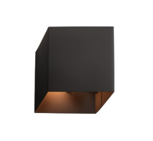 Arandela Cubo Aço 12cm - Preto  - 