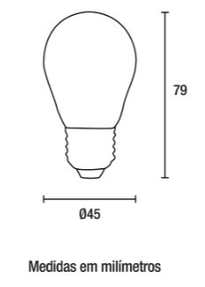 Lâmpada LED G45 4,8W - 400lm 6.500K