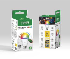 Lâmpada Taschibra smart wifi led 10W A60 RGB   11080507 - 