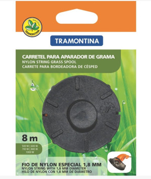 Carretel 1 Fio de Nylon 1,8 mm Tramontina para Aparador de Grama com 8 m de Comprimento - 