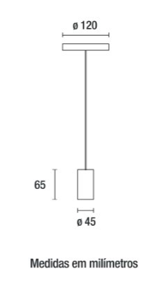 Pendente Vintage Alumínio Liso - Cabo Tecido Preto  - Preto - 