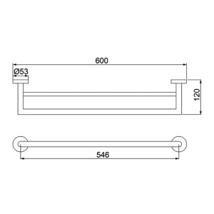Toalheiro Duplo LorenLoft 2042 C82 Lorenzetti De Parede Cromado - 