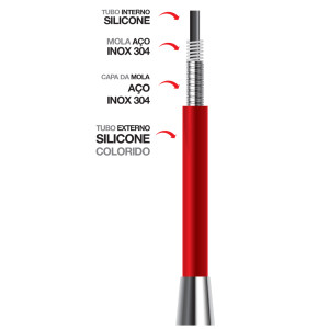 Torneira Lorenzetti Multiuso de Parede Vermelha - Bica Flexível 1178 R27 - 