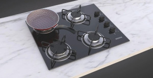 Cooktop tramontina trapezio 4gg tri 70 94753/501