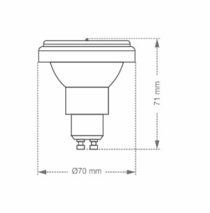 Lâmpada led Taschibra AR70 12º 4,8W  2700W GU10 11080536 - 