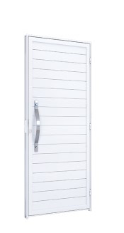 Porta riobras de giro lambri com puxador de 60cm em aço inox 86 x 215 