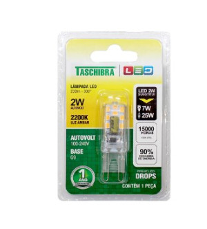 Lâmpada led Taschibra G9 DROPS 2W 2200K 11080551 - 