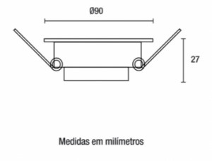 Spot Emb. Red. ABS+PC 6W Bi-Volt LED 3.000K - Preto - Blumenau 