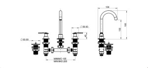 Misturador para Lavatório de Mesa Bica Alta Lorenzetti LorenOne 1877 C29