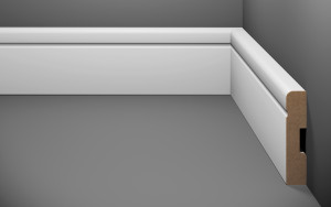 Rodapé Eucafloor Estilo 70x15x2400 - Branco Rodapé Eucafloor Estilo 70x15x2400 - Branco