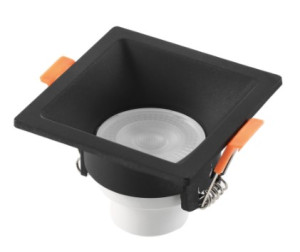 Spot LED Recuado Embutir Quadrado 6W 4.100K - Preto - Blumenau  - 