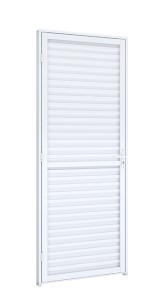 Porta riobras de giro laminada aluminio 85 x 215  - 