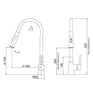 Misturador Monocomando Lorenzetti LorenFlex 2257 B27 Lorenzetti