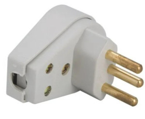 Plugue Angular 2P+T 10 A 250 V Tramontina Cinza
 57401013 - 