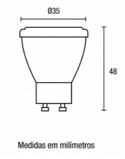 Lâmpada LED MR11 3,5W - 210lm 2.700K