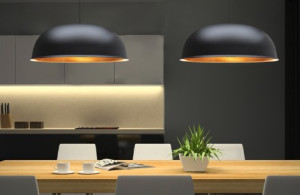 Pendente Taschibra black festival 1XE27 preto fosco + cobre 0211026035