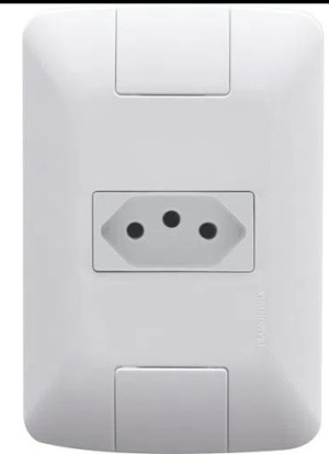 Conjunto 4x2 com 1 Tomada 2P+T Tramontina Aria 20 A 250 V Branco
57241013