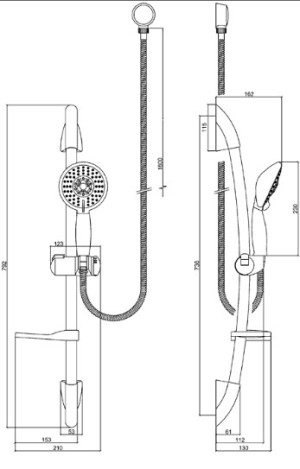 Chuveiro com Barra 2982 Celebrity 4 Funções Cromado Lorenzetti - 